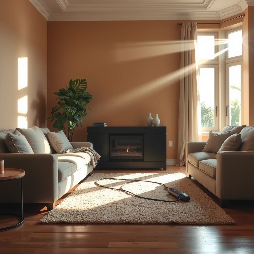 Living room golden hour